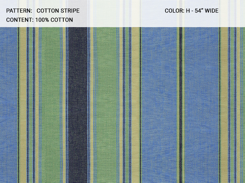 Cotton Stripe fabric in H - Catania Silks